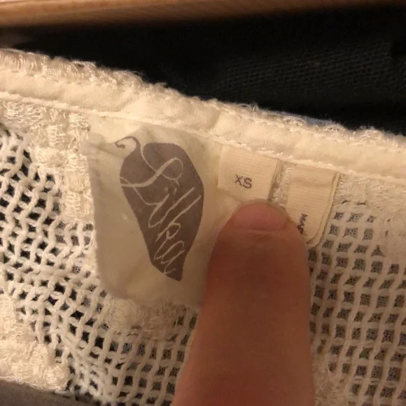 Anthropologie boho fringed kaftan top/ coverup, lightly worn, sz xs - Picture 6 of 8